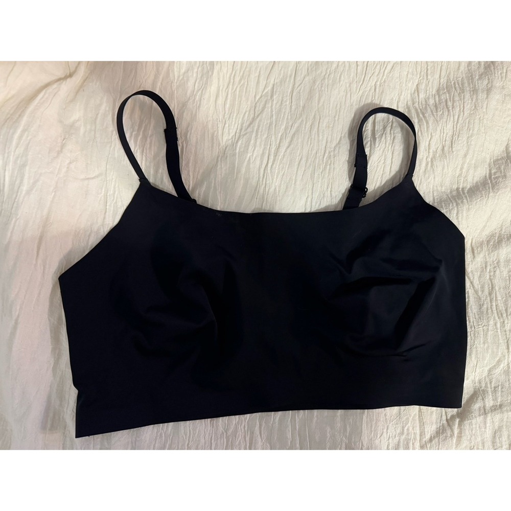 Feather bra 1X plus wireless bralette lounge‎ sleep black pullover